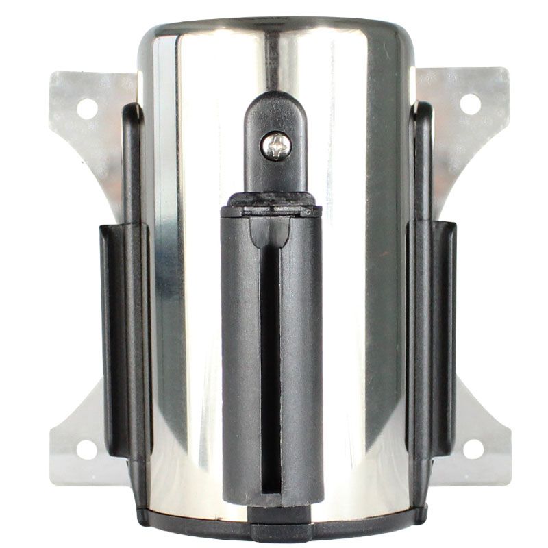 Enrouleur mural à sangle rétractable chromé