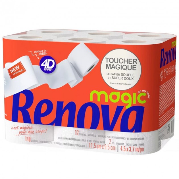 Papier toilette Renova Magic 4D x48