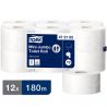 Papier toilette Mini Jumbo Advanced 180 m Tork T2 - colis de 12 bobines