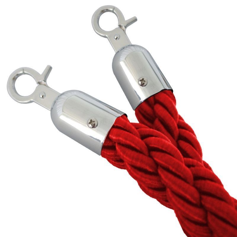 Crochet chromé cordon rouge Crochet chromé cordon rouge