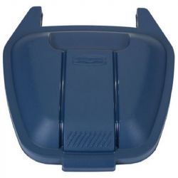 couvercle conteneur poubelle mobile 100 L Rubbermaid bleu