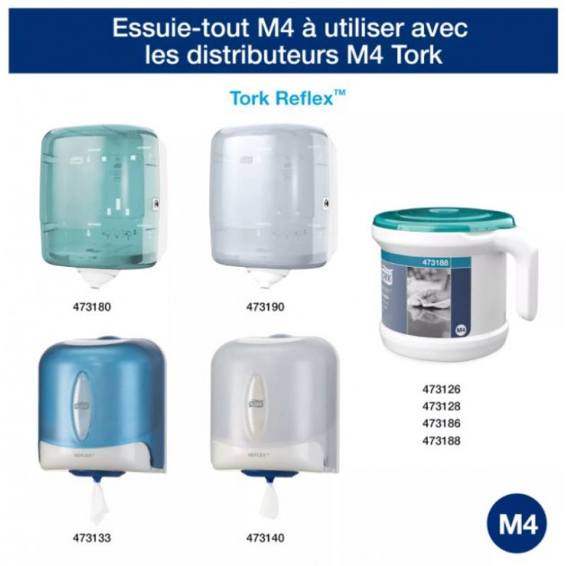 Distributeur bobine dévidage central Tork M4 Distributeur bobine dévidage central Tork M4