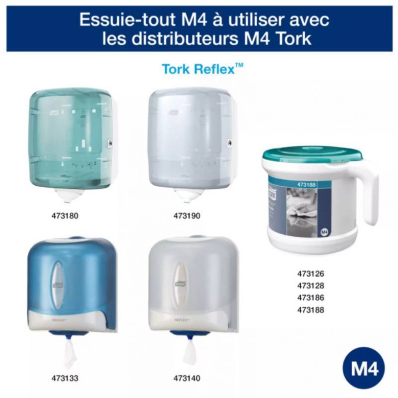 Distributeur bobine dévidage central Tork M4 Distributeur bobine dévidage central Tork M4