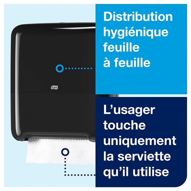 Distributeur essuie mains manuel noir H1 Tork Matic Distributeur essuie mains manuel noir H1 Tork Matic