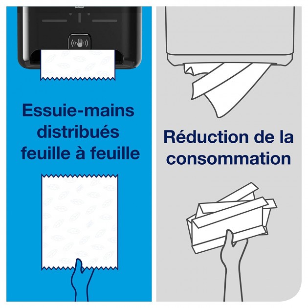 Distributeur essuie mains automatique noir H1 Tork Matic Distributeur essuie mains automatique noir H1 Tork Matic