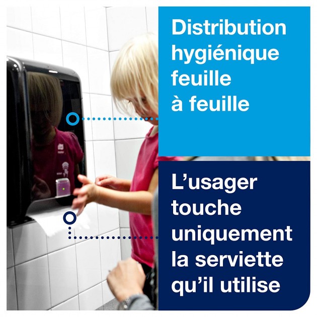 Distributeur essuie mains automatique noir H1 Tork Matic Distributeur essuie mains automatique noir H1 Tork Matic