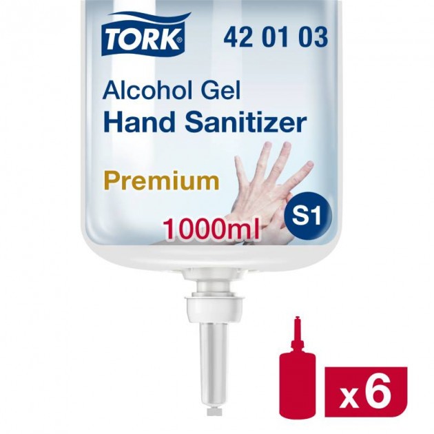 Gel hydroalcoolique 1L - lot de 6 Gel hydroalcoolique 1L - lot de 6