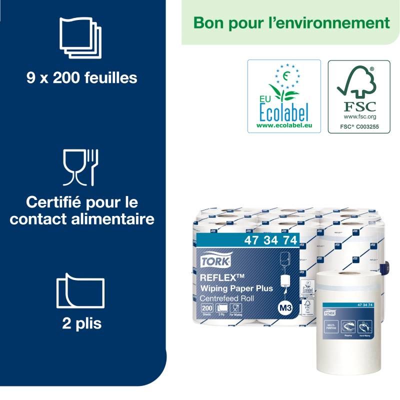 Bobine Mini à dévidage central Tork M3