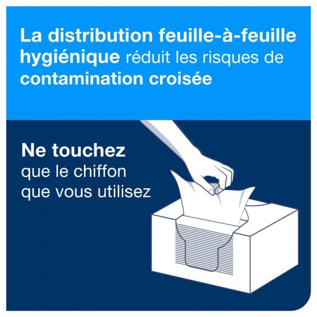 Chiffon de nettoyage industriel gris Tork W7 Boîte de 210 Chiffon de nettoyage industriel gris Tork W7 Boîte de 210