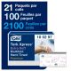Essuie-mains Ecolabel pliage en W Tork H2 - colis de 21 paquets de 100 feuilles
