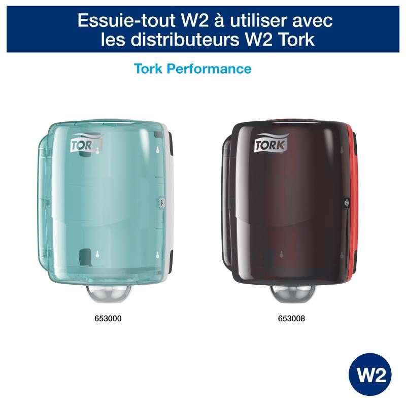 Distributeur bobine d'essuyage à dévidage central Tork W2 Distributeur bobine d'essuyage à dévidage central Tork W2