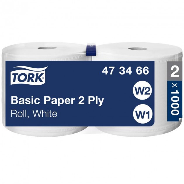 Bobine d'essuyage à dévidage central Tork W2 - lot de 2 bobines de 1000 feuilles Bobine d'essuyage à dévidage central Tork W2 - lot de 2 bobines de 1000 feuilles