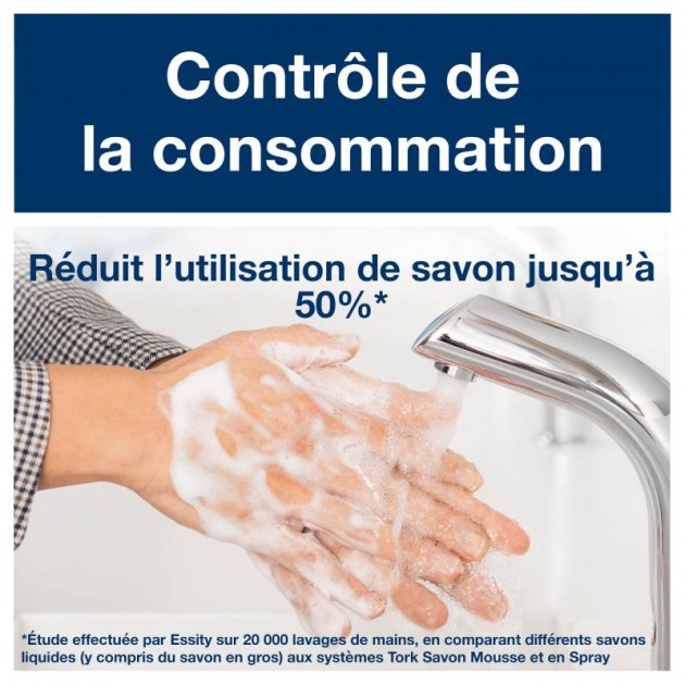 Recharge savon mousse mains sans parfum Tork S4 Recharge savon mousse mains sans parfum Tork S4