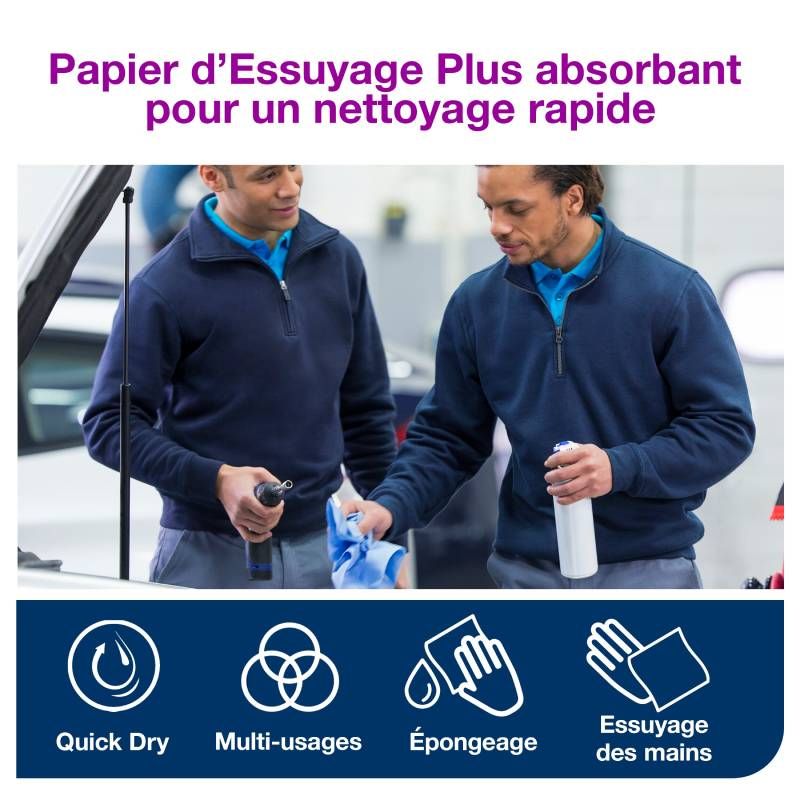 Bobine d'essuyage industriel bleu Bobine d'essuyage industriel bleu