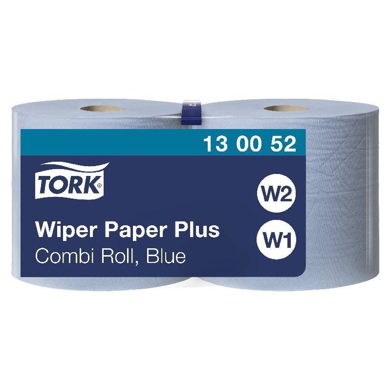 Bobine d'essuyage industriel bleu Plus Combi Roll Tork - colis de 2 rouleaux de 750 feuilles Bobine d'essuyage industriel bleu Plus Combi Roll Tork - colis de 2 rouleaux de 750 feuilles