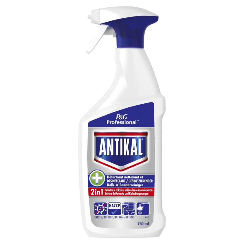 Spray nettoyant anti-calcaire Antikal 750 ml - lot de 2 Spray nettoyant anti-calcaire Antikal 750 ml - lot de 2