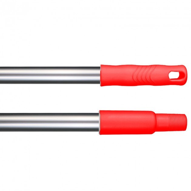 Manche à balai aluminium 150 cm douille à vis Ø25 mm rouge