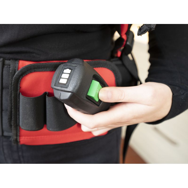 Aspirateur dorsal sans fil Numatic RSB 150 NX batterie Li-ion interrupteur