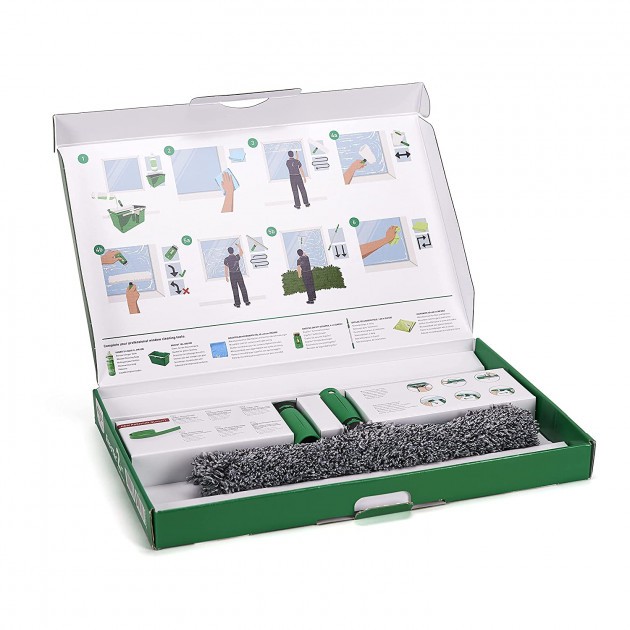 Kit lave vitre raclette et mouilleur microfibre ErgoTec  Kit lave vitre raclette et mouilleur microfibre ErgoTec