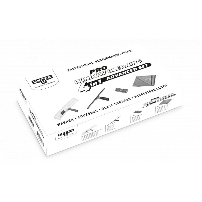 Kit lave-vitres 4 en 1 Unger Pro
