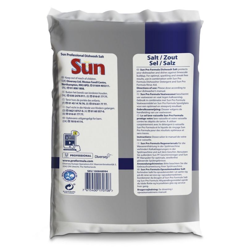 Sun : Lavage, rinçage, sel régénérant : produits pour lave-vaisselle