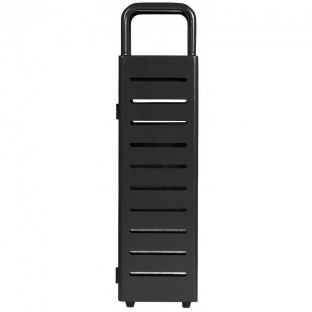 Poubelle cendrier en métal noir profil 24L