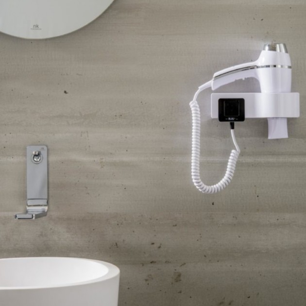 Sèche cheveux mural blanc Alteo JVD