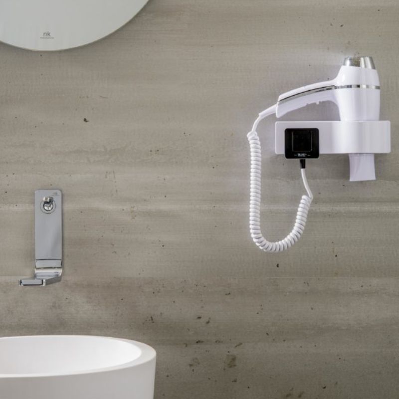 Sèche cheveux mural blanc Alteo JVD