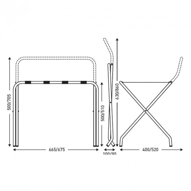 Porte bagage hôtel chromé