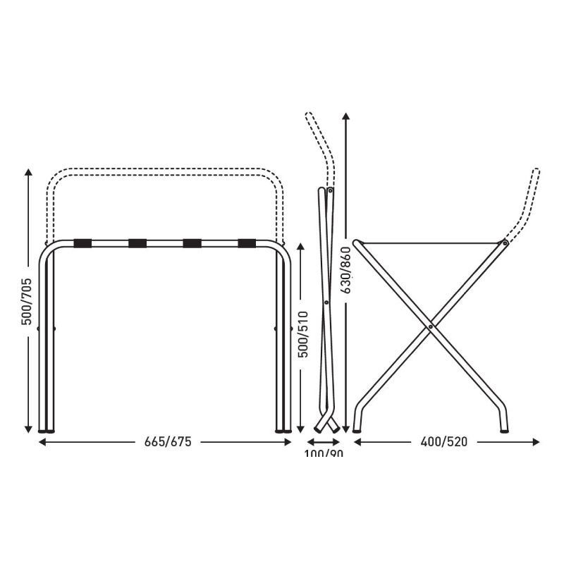 Porte bagage hôtel chromé