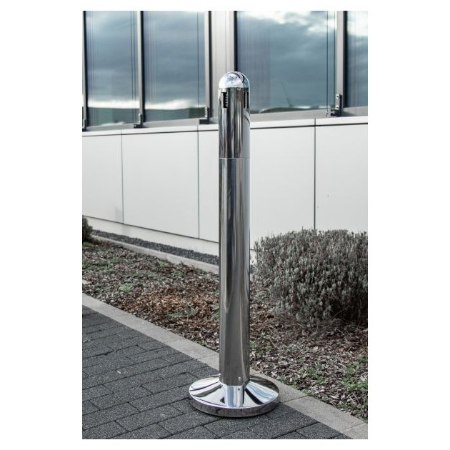 Cendrier exterieur sur pied inox Probbax Cendrier exterieur sur pied inox Probbax