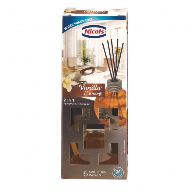 Diffuseur de parfum à bâtonnets vanille désodorisant Nicols Diffuseur de parfum à bâtonnets vanille désodorisant Nicols