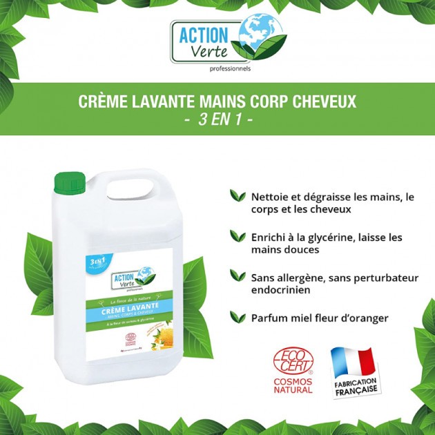 Savon liquide mains corps cheveux 5L Ecocert Savon liquide mains corps cheveux 5L Ecocert