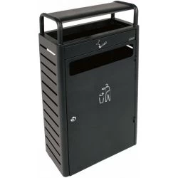 Cendrier corbeille grande capacité 6 L/43 L acier galvanisé