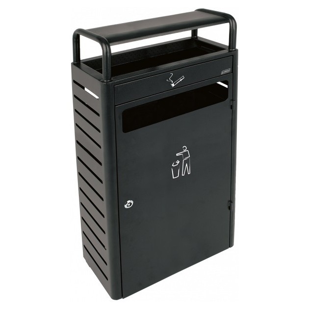 Cendrier corbeille grande capacité 6 L/43 L acier galvanisé