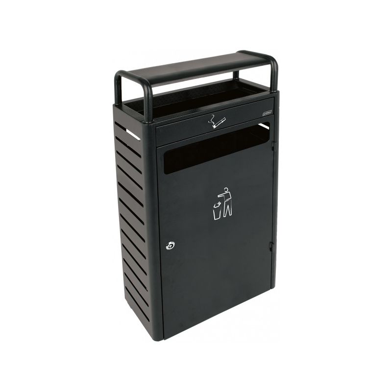 Cendrier corbeille grande capacité 6 L/43 L acier galvanisé