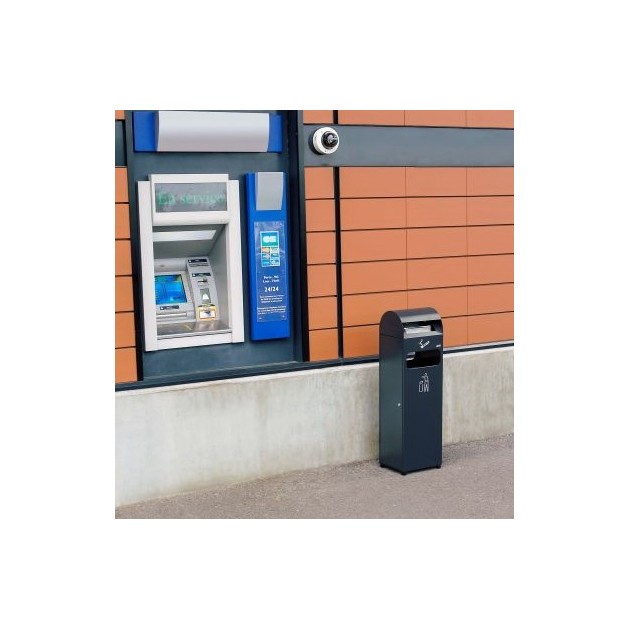 Cendrier corbeille grand volume 3 L/29 L acier galvanisé Probbax