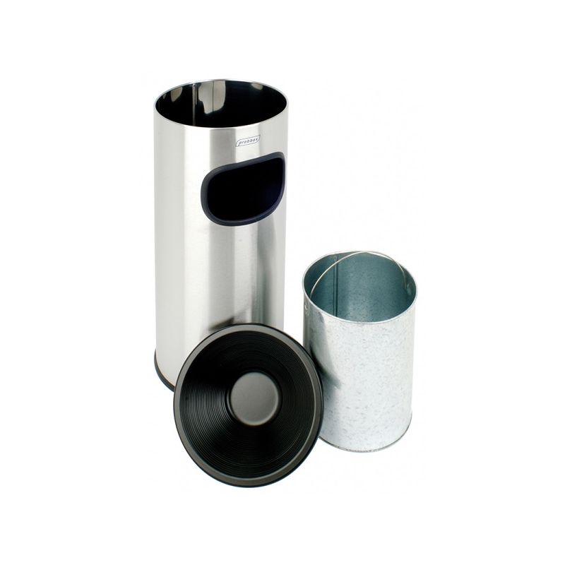 Borne cendrier ronde inox ou acier 30 L Probbax