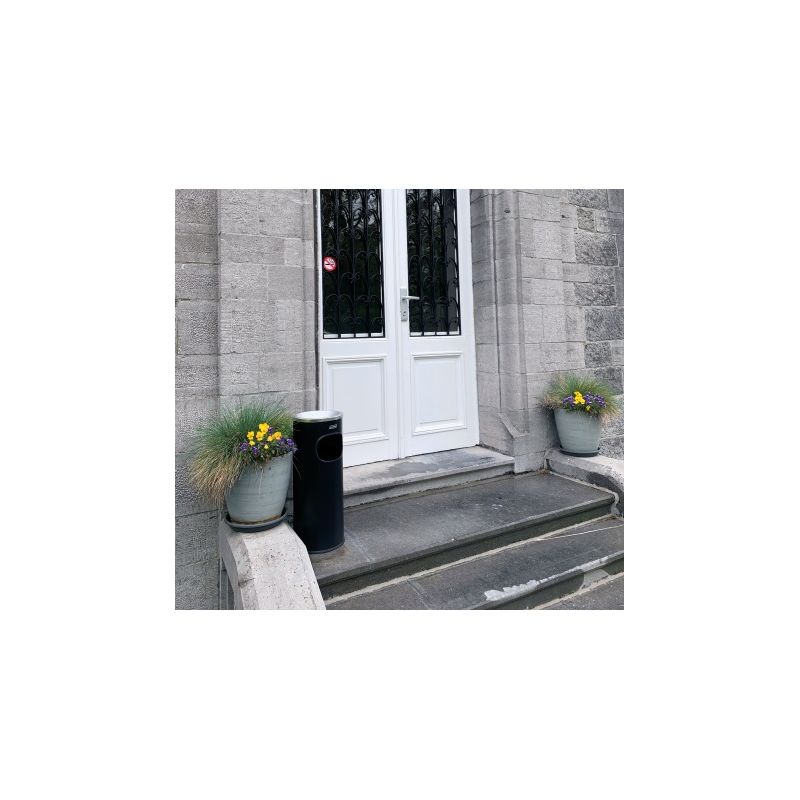 Borne cendrier ronde inox ou acier 30 L Probbax