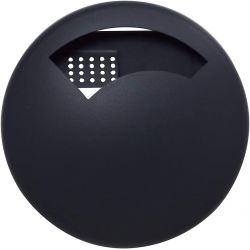 Cendrier mural d'extérieur rond noir