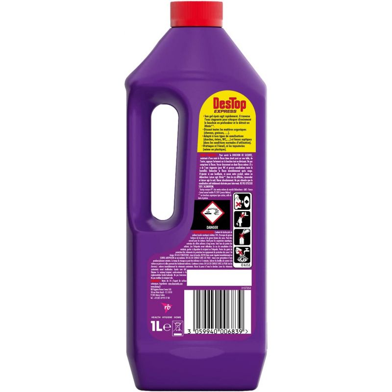 Déboucheur gel express 1 L Destop Déboucheur gel express 1 L Destop