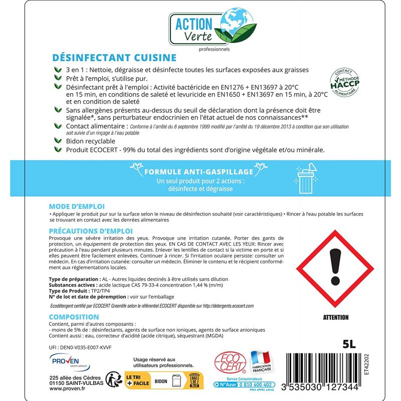 Savon liquide mains corps cheveux 5L Ecocert Savon liquide mains corps cheveux 5L Ecocert