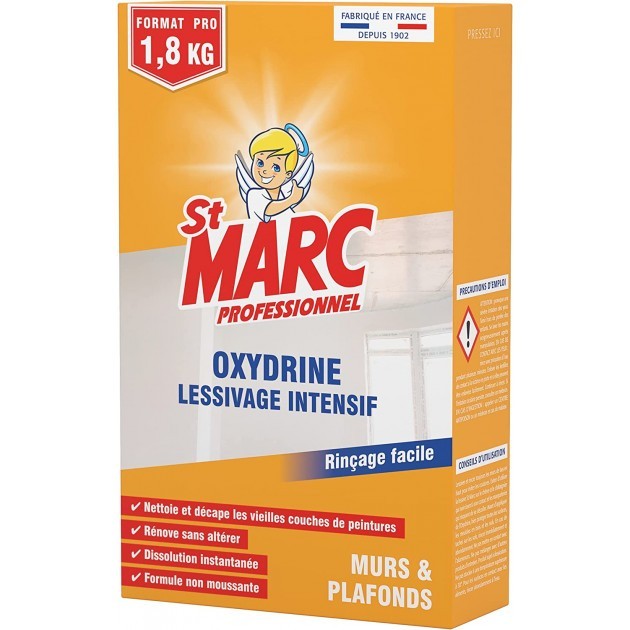 Lessive poudre décapante murs et plafonds 1,8 kg Oxydrine St Marc Lessive poudre décapante murs et plafonds 1,8 kg Oxydrine St Marc