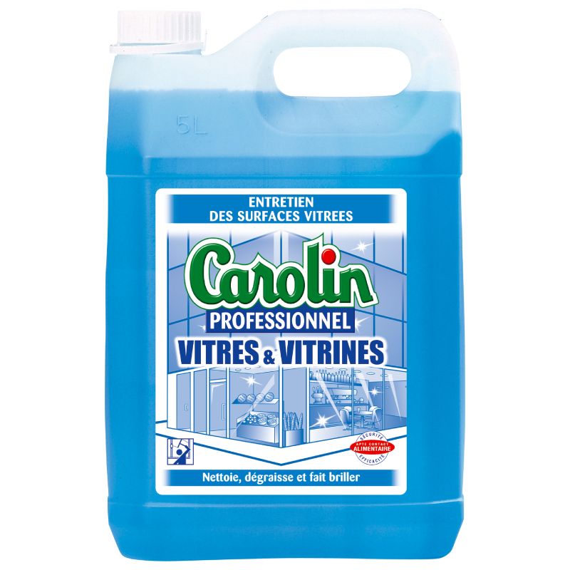 Nettoyant dégraissant vitres et vitrines bidon de 5 L Carolin