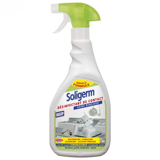 Spray désinfectant contact alimentaire bactéricide 750 ml Soligerm