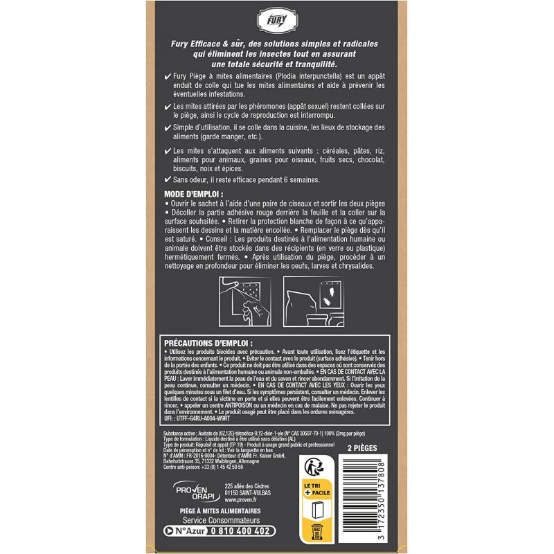 Piège à mites alimentaires écologique - lot de 2 Piège à mites alimentaires écologique - lot de 2