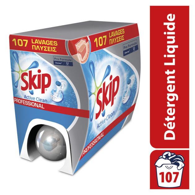 Lessive liquide Skip avec boule doseuse 107 lavages