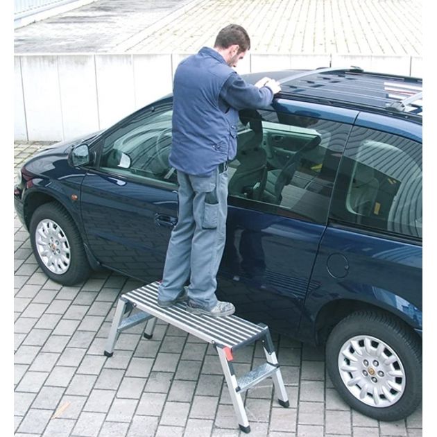 Plateforme de travail pliante 2 marches aluminium
