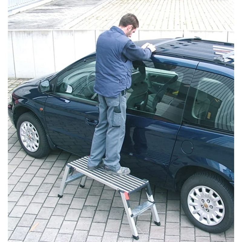 Plateforme de travail pliante 2 marches aluminium