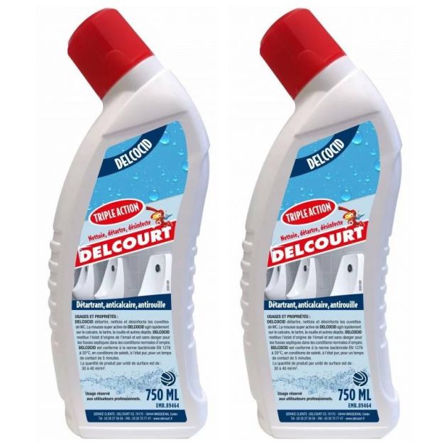 Désinfectant détartrant sanitaires 750 ml WC Mouss' Delcourt - lot de 2